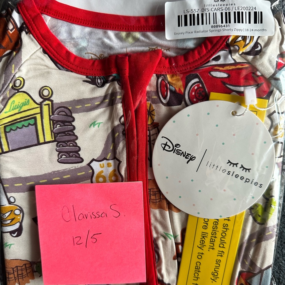 Little Sleepies Disney Cars